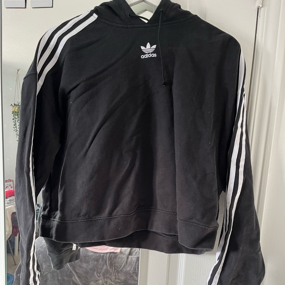 NWOT Adidas Original Cropped Hoodie - Picture 3 of 5